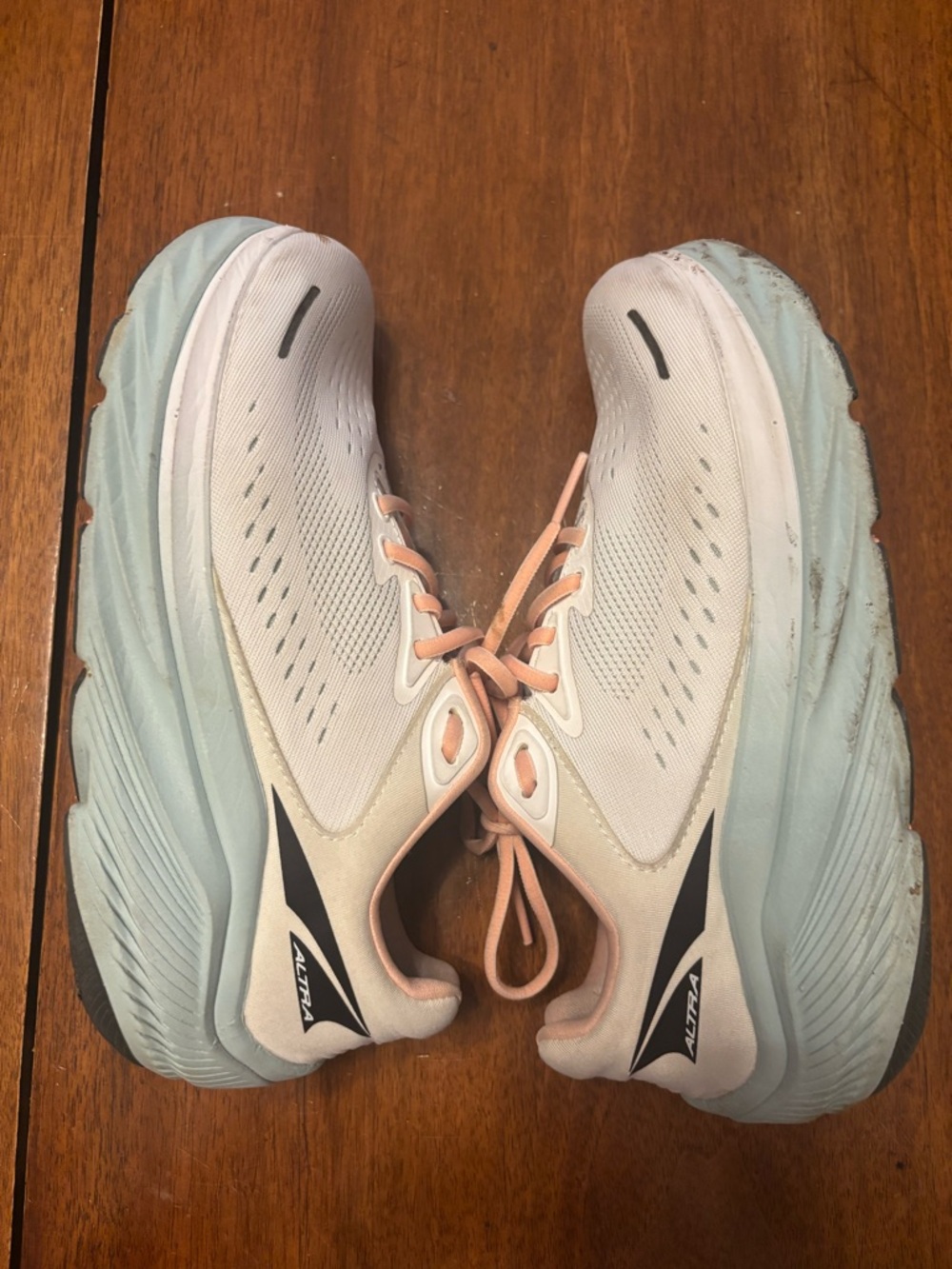 Altra Women's VIA Olympus 2 in White with Pale Pink and Seafoam - Picture 2 of 8